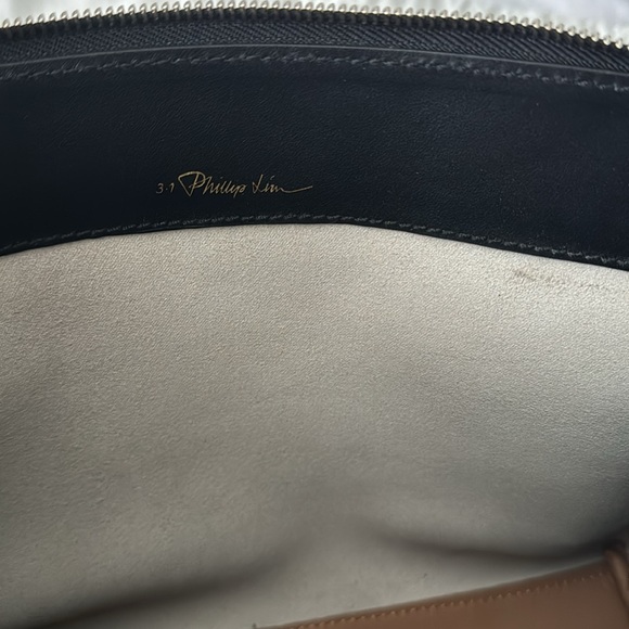 New 3.1 Philip Lin tie color leather pouch clutch makeup travel bag - Picture 11 of 12